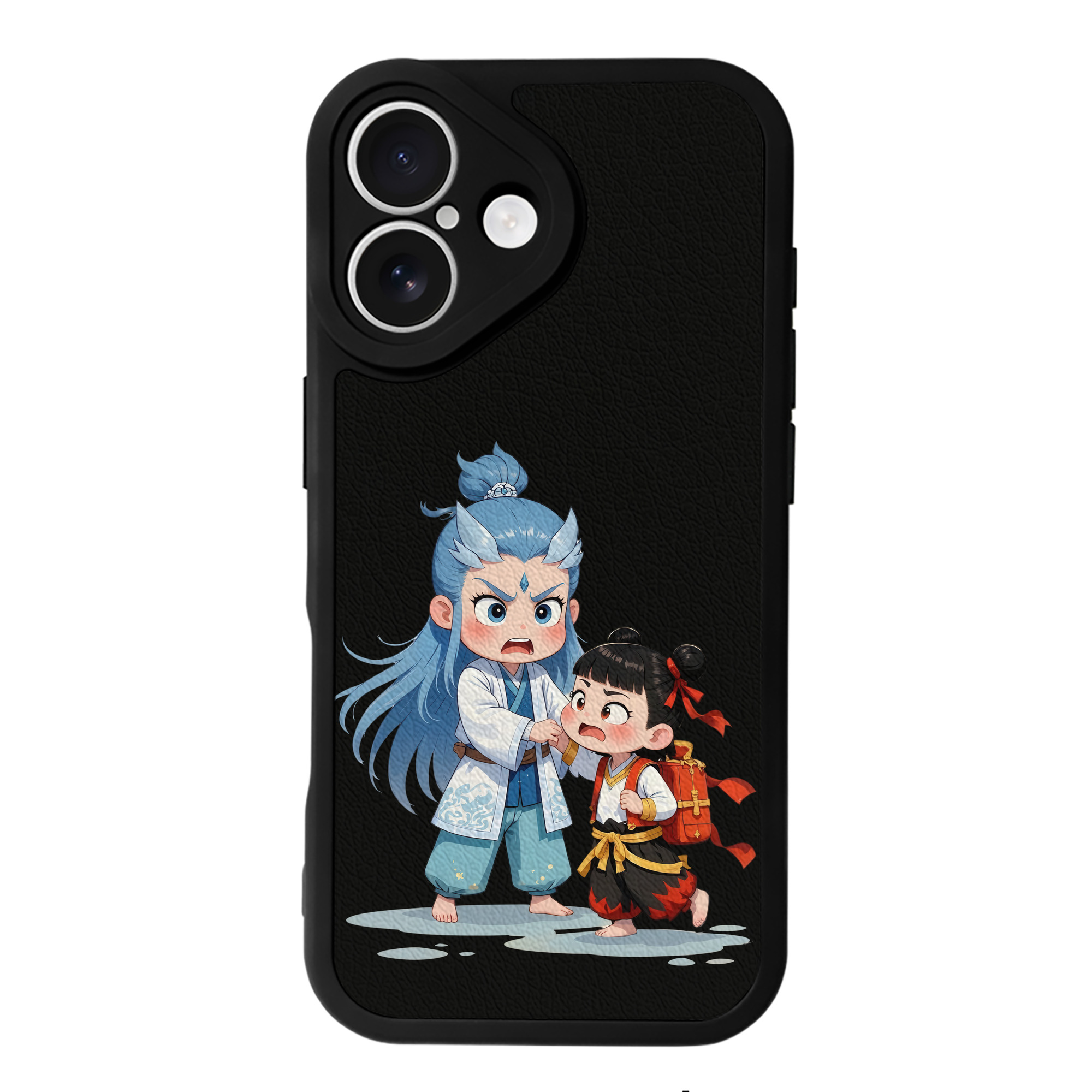 （画像用） Ne Zha 2 ナタ 魔童の大暴れ 【iPhone 16シリーズ対応】シリコンスマホケース（レザー調） 材質：シリコン